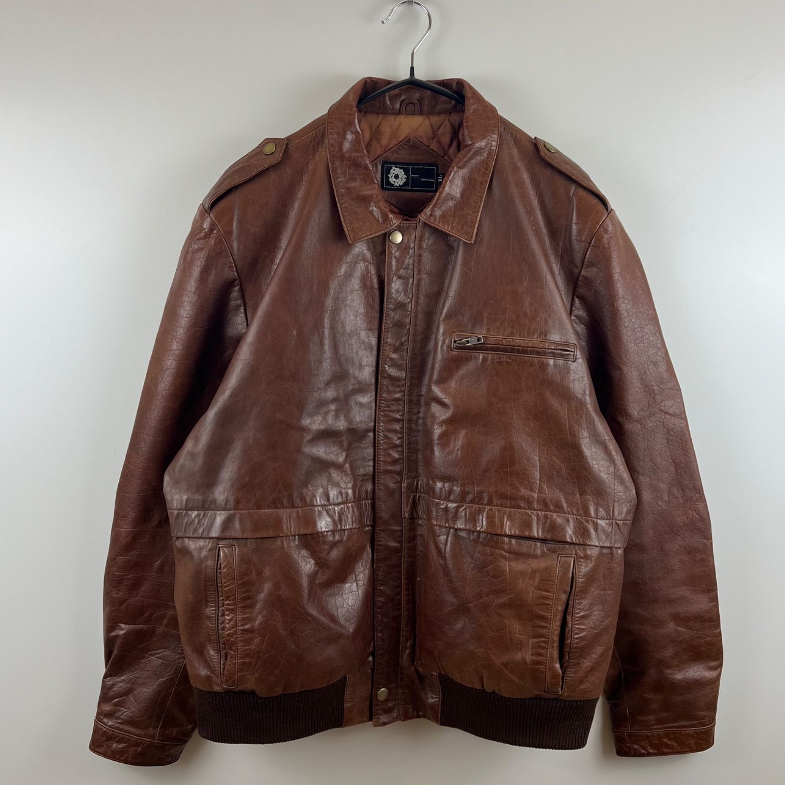 HECTIC × SUBWARE NYJP 00s special Leather flight jacket XL HECTIC × SUBWARE NYJP 00s special Leather flight jacket XL