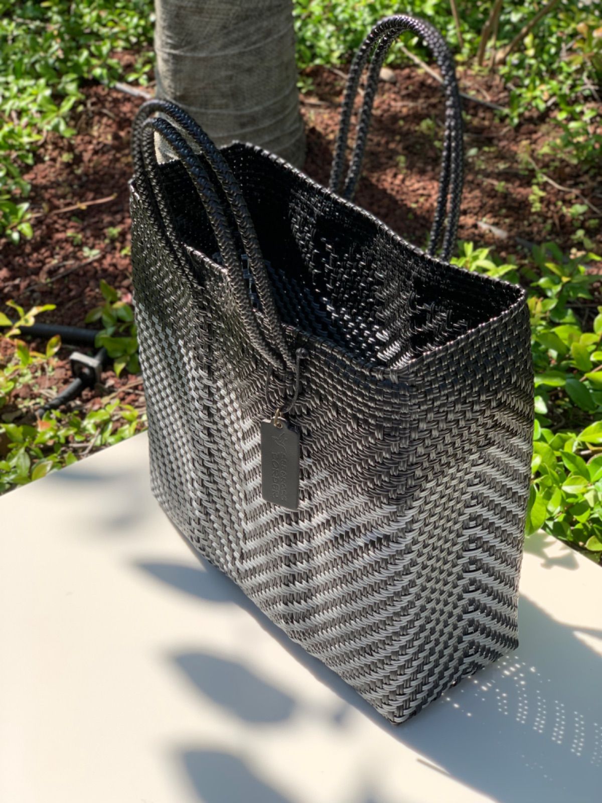 新品 大人気オアハカ産 メルカドバッグ シルバーブラック Sサイズ 新品 大人気オアハカ産 メルカドバッグ メキシコ Sサイズ