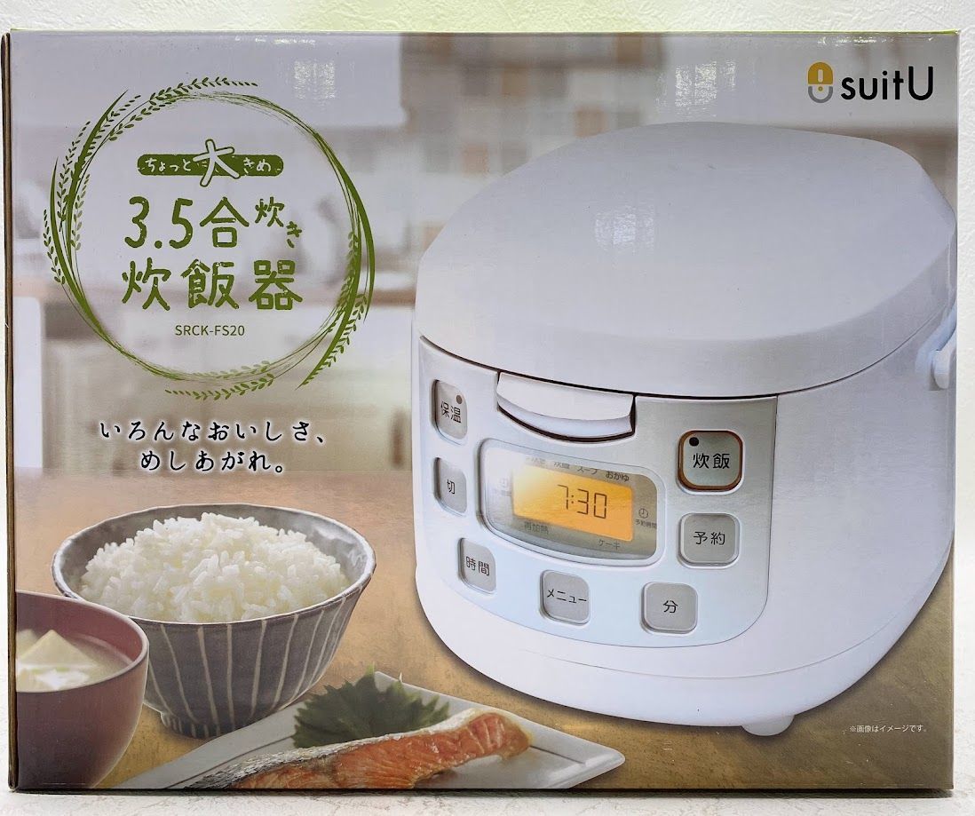 開封済・未使用品】suitU 3.5合炊き炊飯器 SRCK-FS20 AA0319 0328ML005 