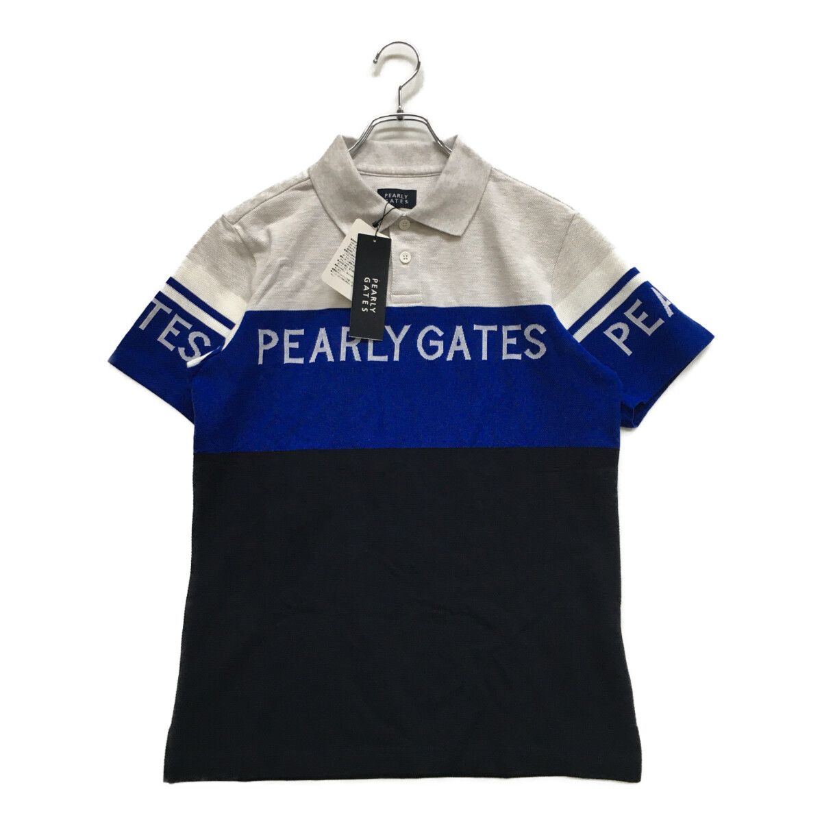 未使用品 メンズ パーリーゲイツ PEARLY GATES 半袖ポロシャツ 4(M) 紺