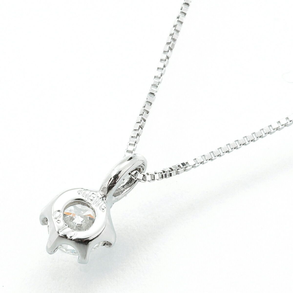 シルマール 一粒ペンダントネックレス ダイヤモンド K18 SILMAR 中古  