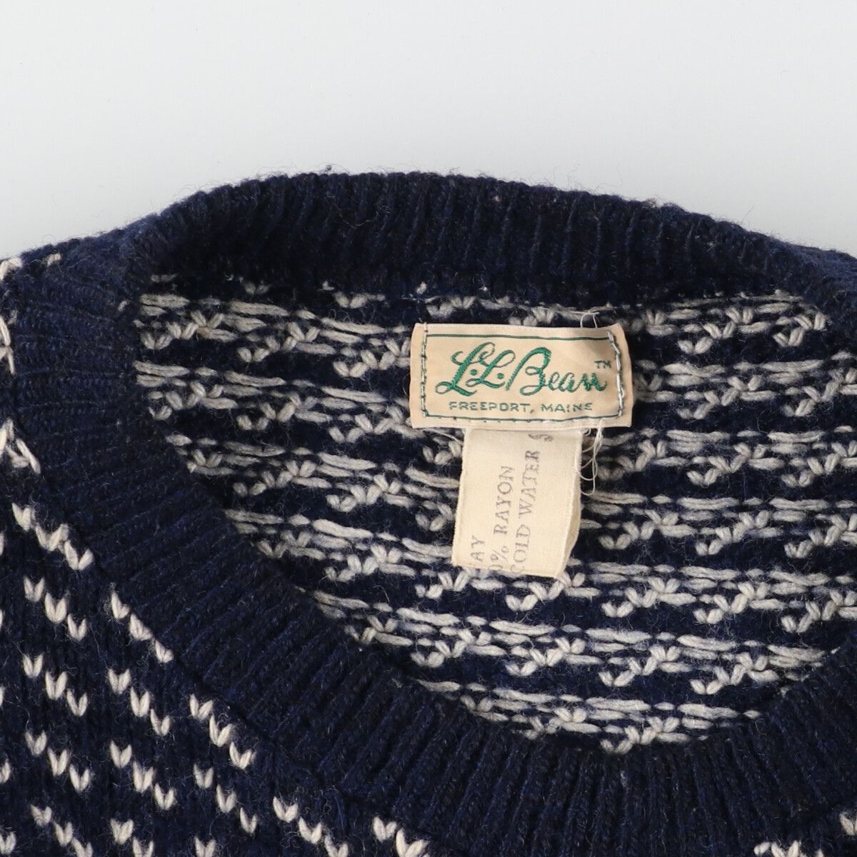 古着 60年代 エルエルビーン L.L.Bean 筆記体タグ 総柄 バーズアイ柄 