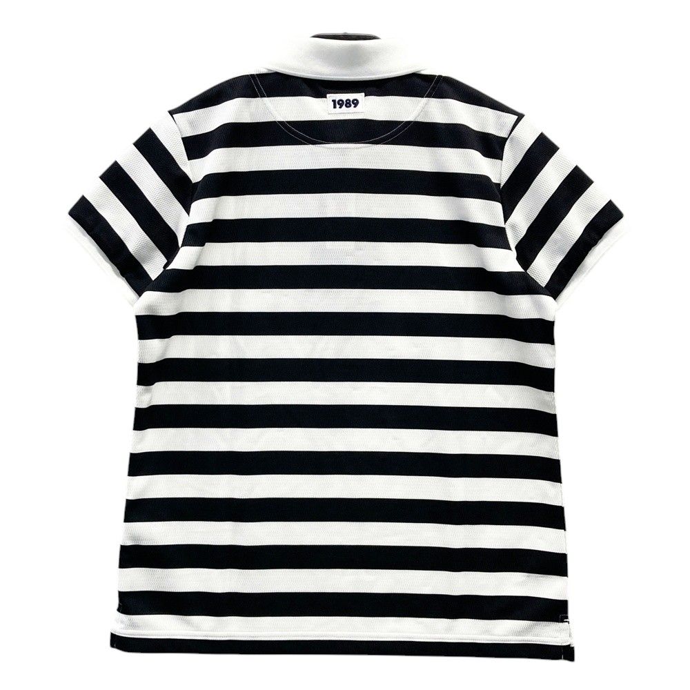 サイズ 2 PEARLY GATES パーリーゲイツ モデル 半袖ポロシャツ ボーダー柄 ブラック系 240101418150 ゴルフウェア レディース ストスト