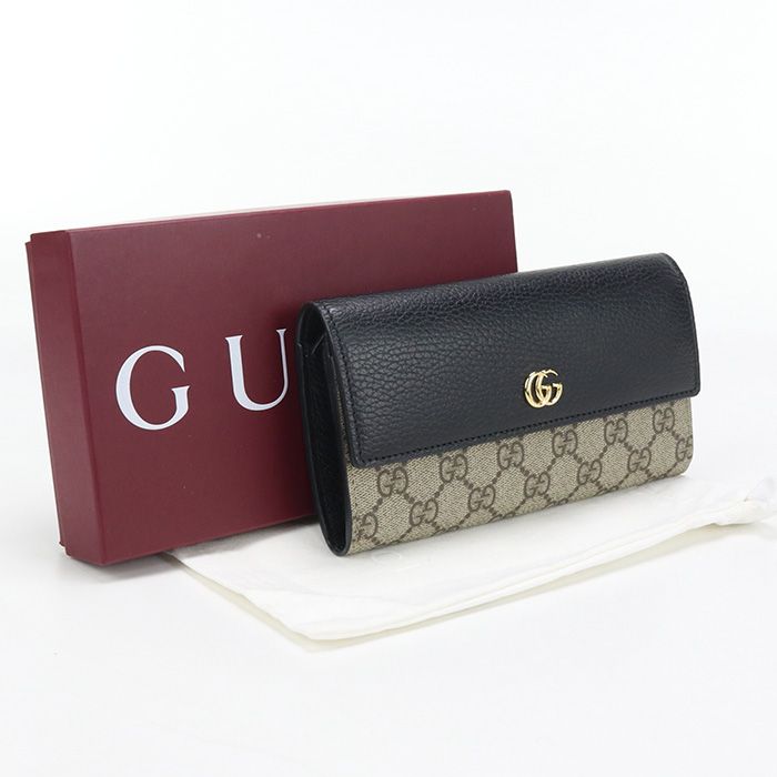 グッチ バイカラー コンチネンタルウォレット ダブルG 456116 17WAG  