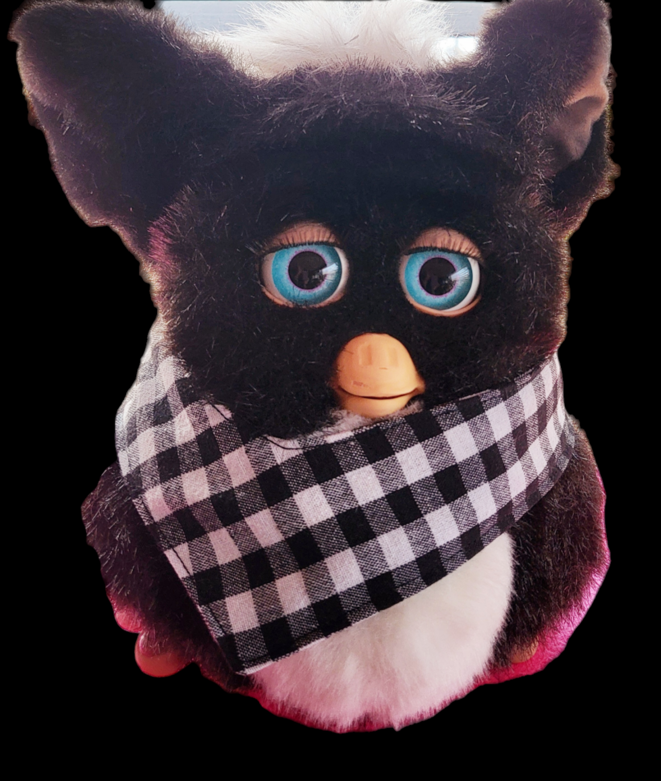 No.808　ファビコス　Summercollection　ラブリーネックカラー　furby Collar　ギンガムチェック柄　　#ファービー　#ファビコス　#ぬいぐるみ服　#ファービー２に着れます　#匿名配送対応分　#20240808-02