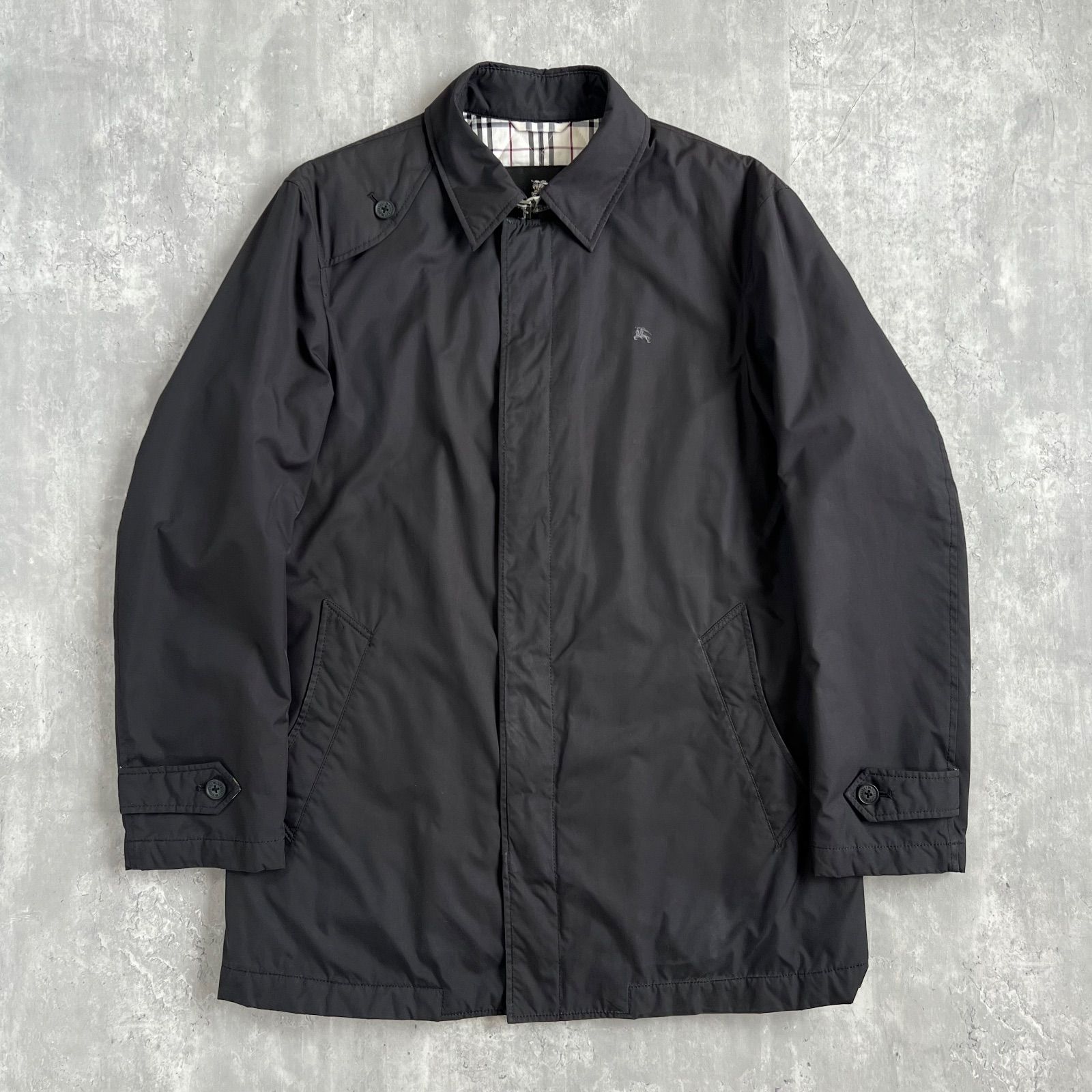 BURBERRY BLACK LABEL バーバリーブラックレーベル トレンチコート ベルトチンストラップ 裏地キルティング 中綿入り Lサイズ 三陽商会 BMA15-305-09
