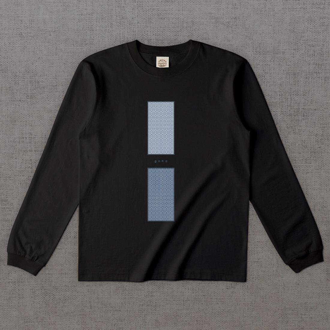 和柄長袖Tシャツ　小紋 胡麻 -彩・角- ［長袖］