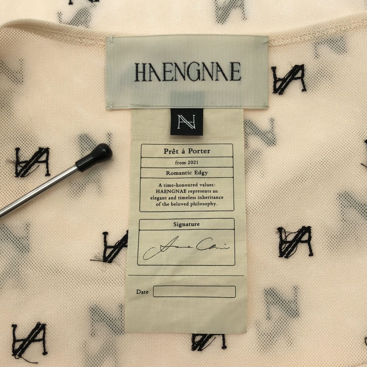 HAENGNAE / ヘンネ | KISHIMEN LOGO TOP / 総ロゴ エンブロイダリー