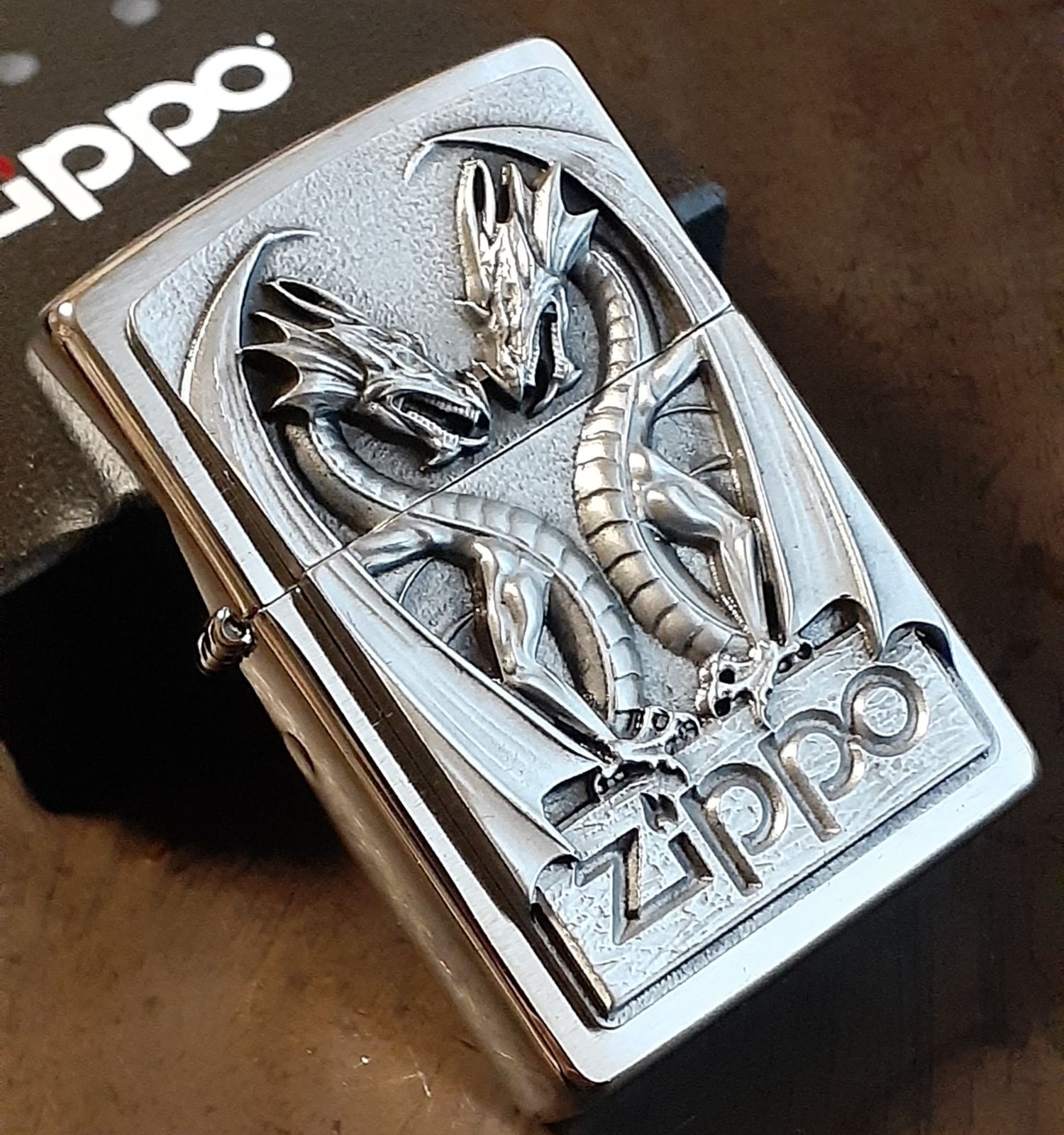 希少品 ZIPPO ジッポー ドラゴン・ハート 双龍の紋章 ヘヴィプレート - メルカリ