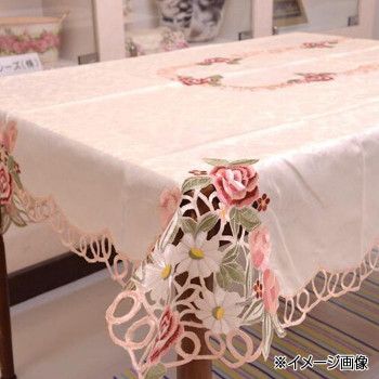 ローズ刺繍 テーブルクロス 115×140cm HIC-569 115140