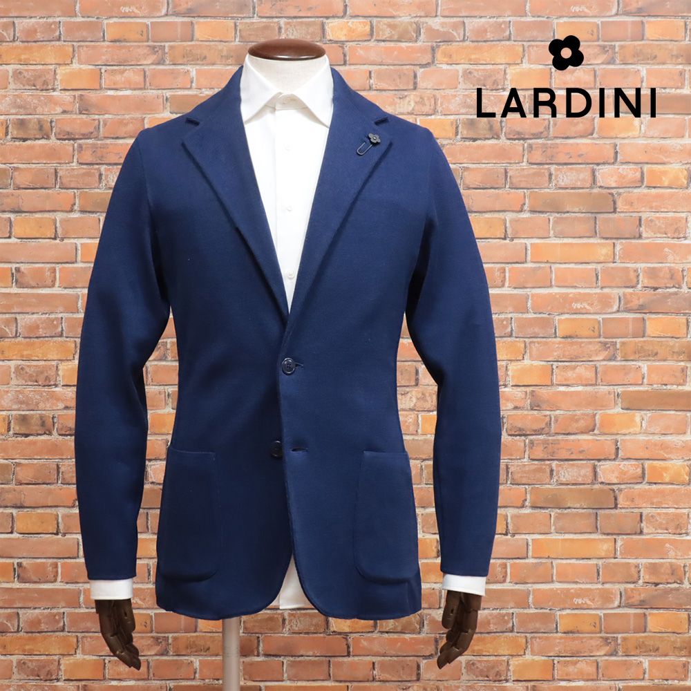 24SS/LARDINI/Mサイズ/サマーニット ジャケット EQLJM56 EQ62000 無地 リラックス 上品 ラルディーニ イタリア製 新品/紺/ネイビー/kg102/