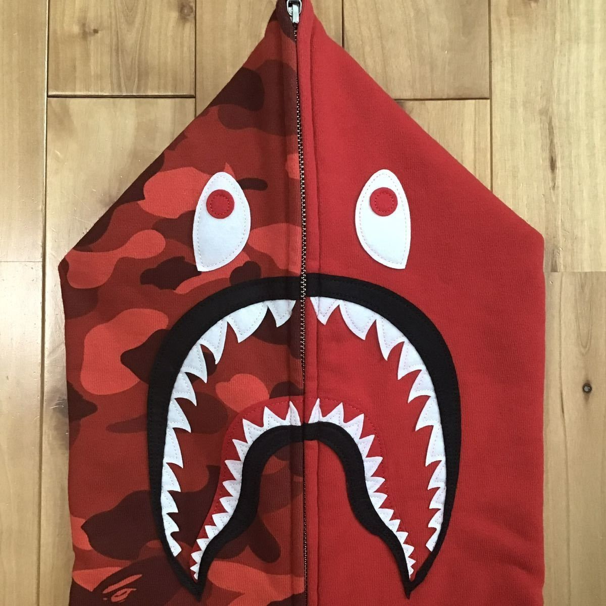 ☆2XL☆ Red camo シャーク パーカー shark full zip hoodie a bathing