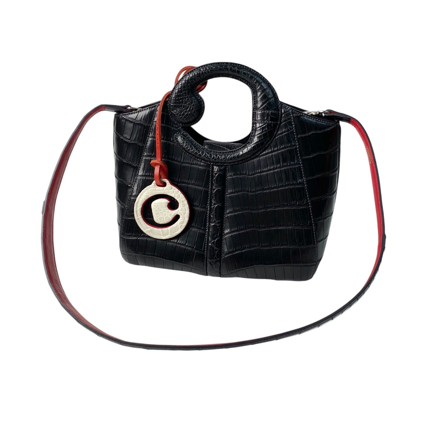 チビナイル クロコダイルハンドバッグ CIVINILE チビナイル