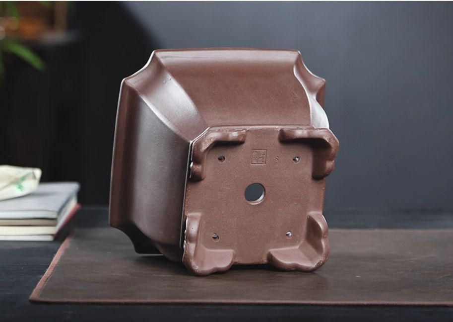 紫砂鉢 多肉菖蒲盆栽 植木鉢 小品盆栽鉢 大品盆栽鉢 紫砂盆 六方