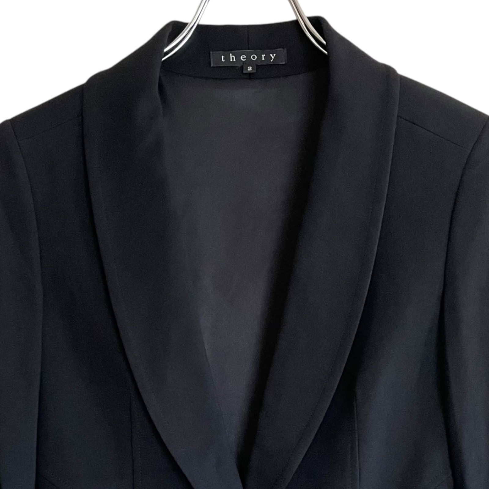 名品✨セオリー　Theory　テーラードジャケット　ブラック 中古・古着通販】theory (セオリー) ニットテーラードジャケット