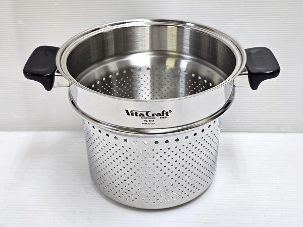 中古未使用品】 ビタクラフト Vita Craft 両手鍋 深型 5層 6.5L №5207 パスタパン №3317 IH不可 ○YR-17808○  - その他