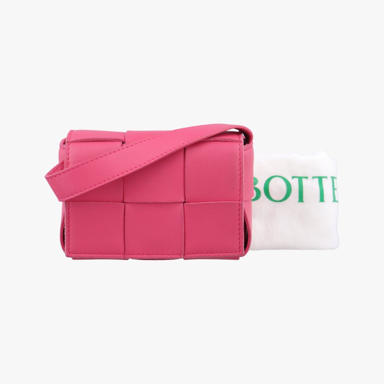 ボッテガヴェネタBottega VenetaキャンディカセットピンクラムスキンICチップ