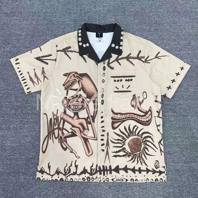 Travis Scott Cactus Jack ペインターズ 半袖アロハシャツ Mサイズ Y90