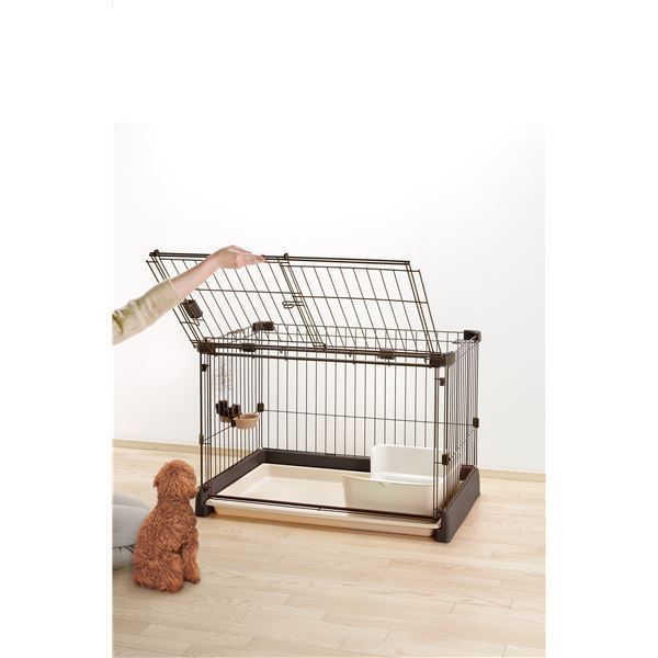 もっとお掃除簡単ペットサークル 90-60 ダークブラウン