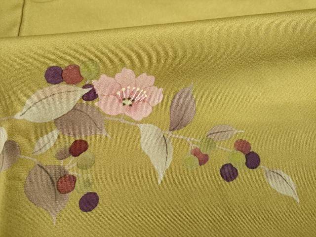 平和屋着物○訪問着 作家物 草花文 暈し染め 正絹 逸品 AAAY0049zg