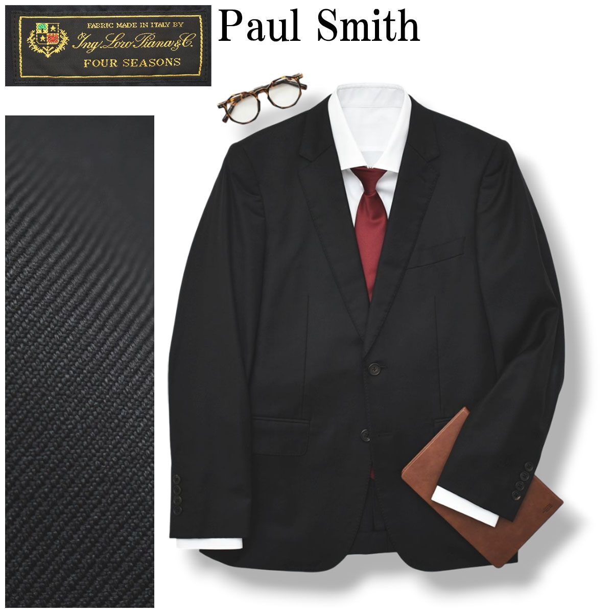 Paul Smith ポールスミス スーツ ロロピアーナ 34｜Paul Smith×ロロピアーナ 2Bグレーストライプスーツ(S) 定価