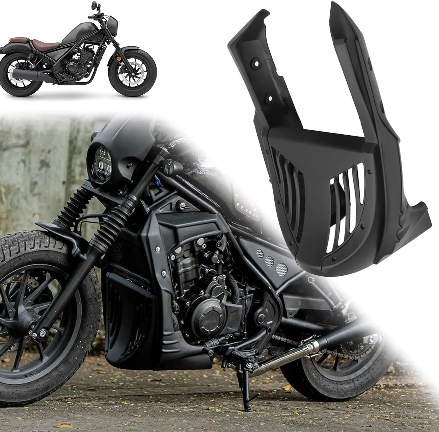 【取り付け画像付き！】レブル250 500 アンダーカウル セット typeB 取り付け画像付き！】 レブル250 500 アンダーカウル セット typeB