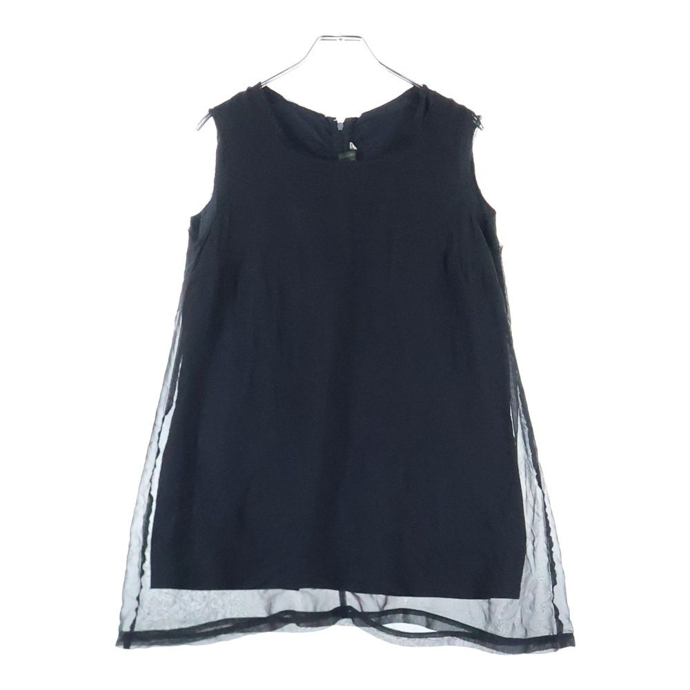 COMME des GARCONS コムデギャルソン 14SS ノースリーブ ドッキング シースルー カットソー ブラック レディース RM-B011 AD2013