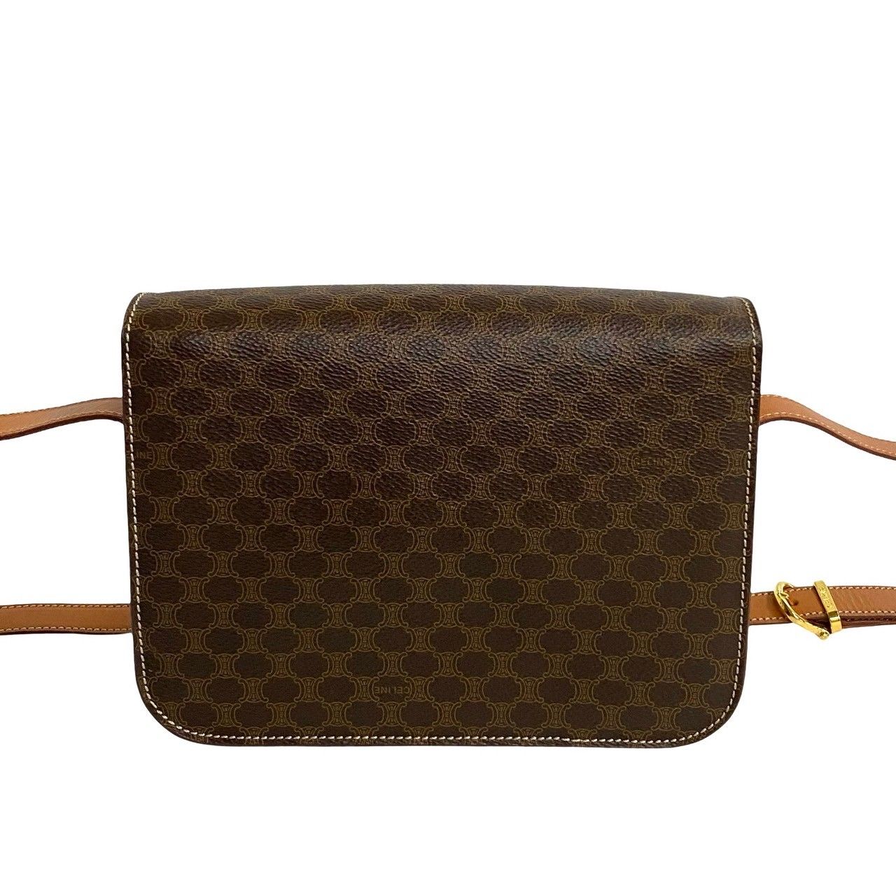 極 美品 CELINE セリーヌ ヴィンテージ マカダム ブラゾン 馬車金具 
