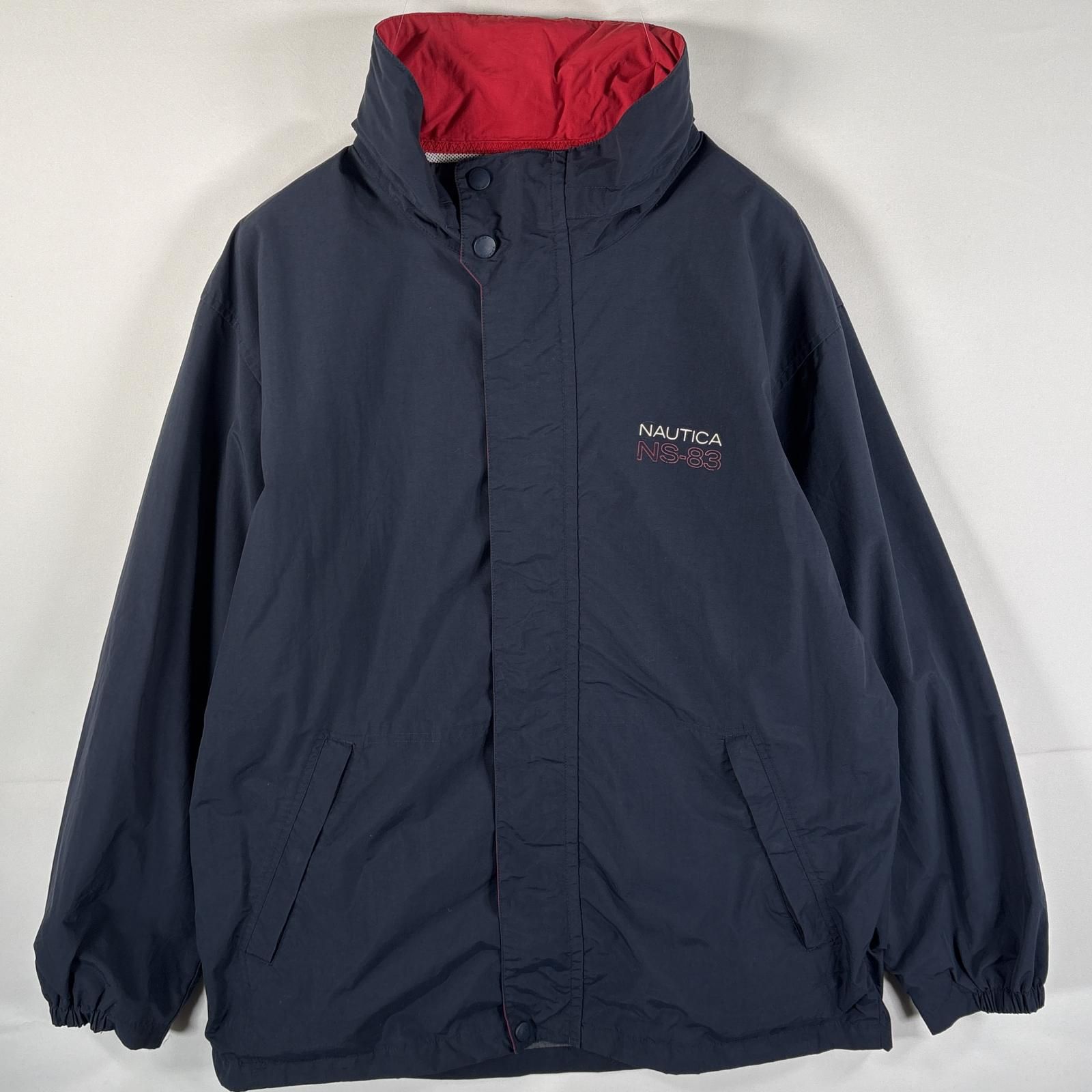 古着 ノーティカ NAUTICA ナイロンジャケット バックビッグプリント 