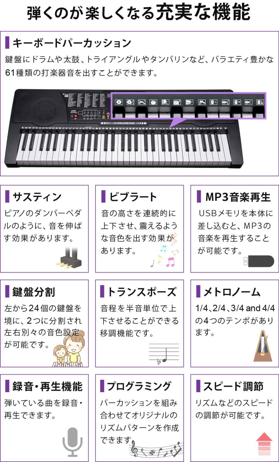 光る鍵盤