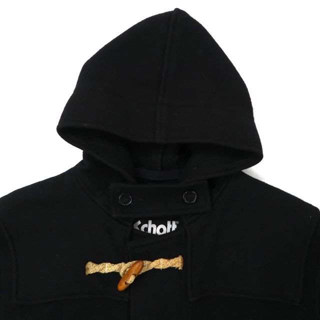 SCHOTT ショット ダッフルコート USA製 ウール混 ブラック 42 XL Schott ダッフルコート L ブラック ウール USA製 - メルカリ