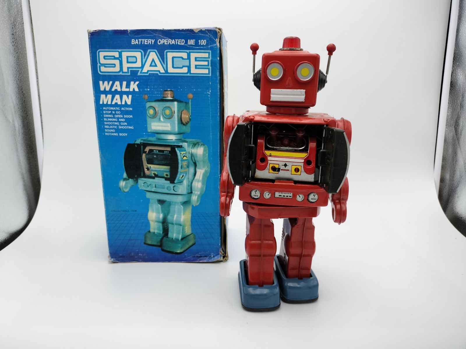 ブリキロボット SPACE WALK MAN ★ 動作確認済 動画有り 箱入 希少】スペースウォークマン 最新 SPACE WALKMAN ブリキロボット 昭和