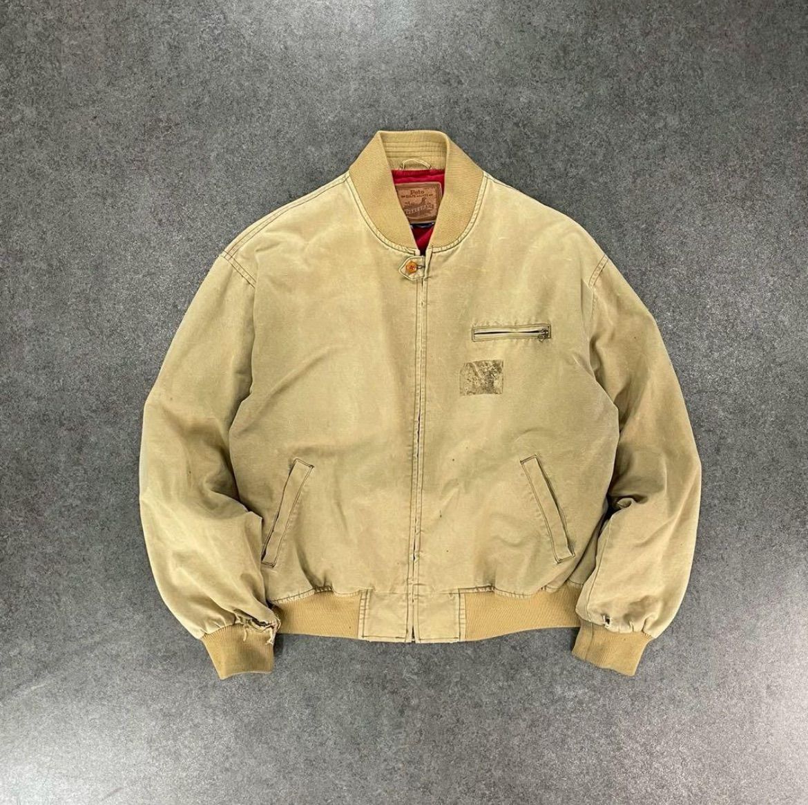 90s Vintage POLO RALPH LAUREN Full Zip Blouson Flight Jacket ポロ