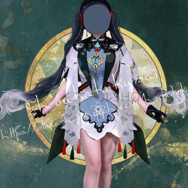 初音ミク 風 vocaloid miku ジャスミン チャイナドレス コスプレ衣装ウィッグcos靴 ワンピース cosplay 変装 仮装 コスチューム 撮影 祭り