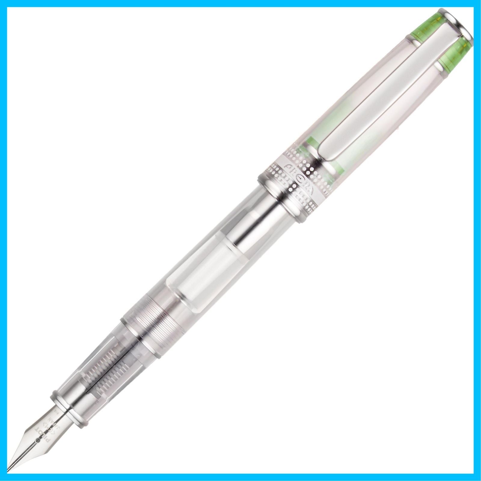 【特価セール】プレラ 色彩逢い 万年筆 カリグラフィー用 透明ライトグリーン パイロット FPRN350R-TLGCM