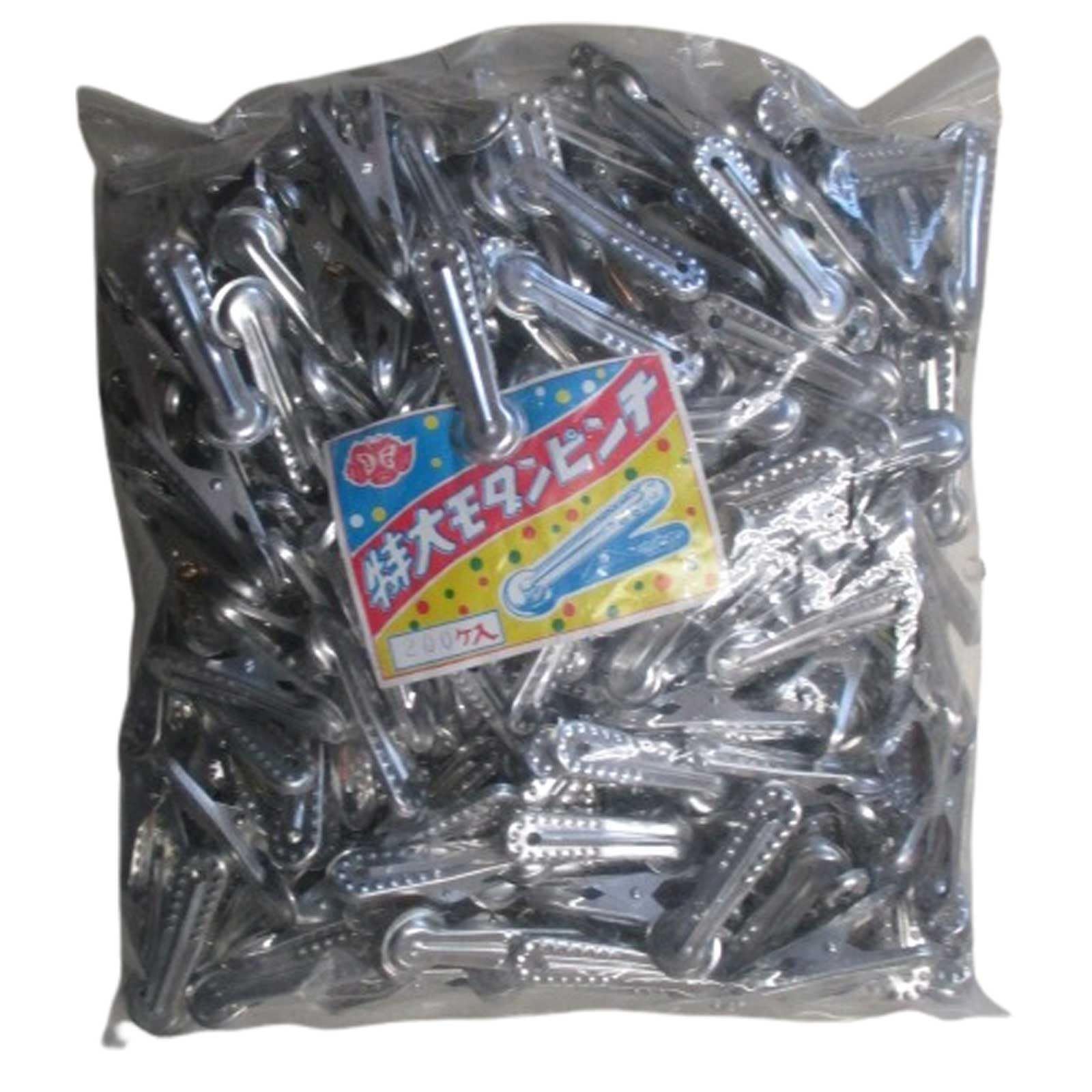 数量 洗濯ばさみ オリエンタルピンチ LL 200個入 洗濯 ピンチ クリップ アルミ サビにくい 丈夫 エコ 熱 寒さ 強い 軽い 物 部屋 室内 干し 農作業 漁業 園芸 011308