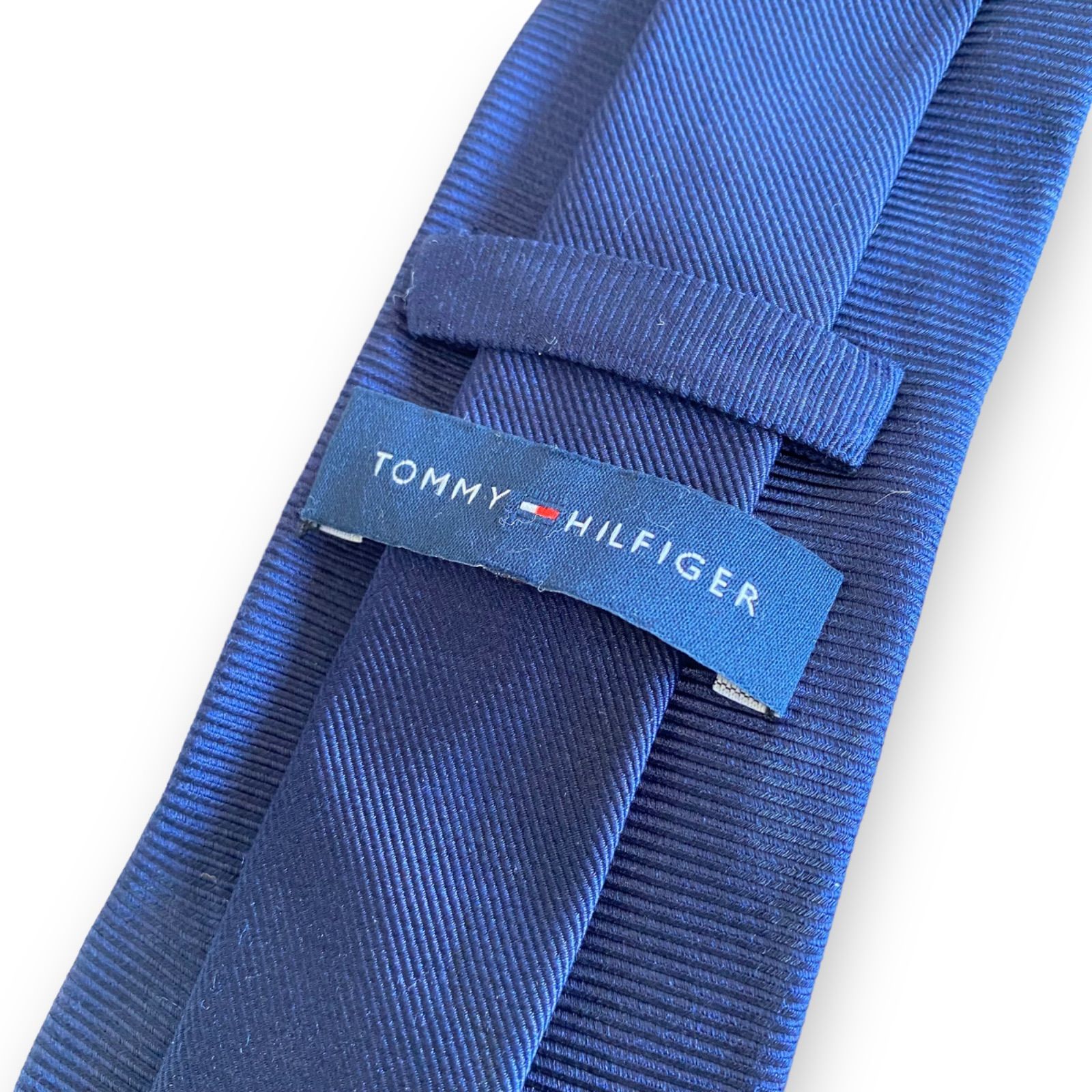 訳あり品】TOMMY HILFIGER トミーヒルフィガー シルク 無地 ネクタイ