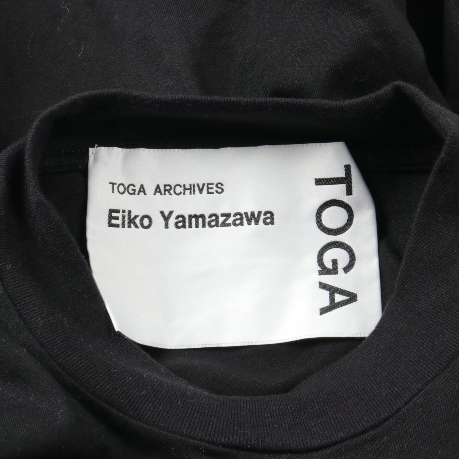 トーガ TOGA カットソー TOGA × Eiko Yamazawa ブラック