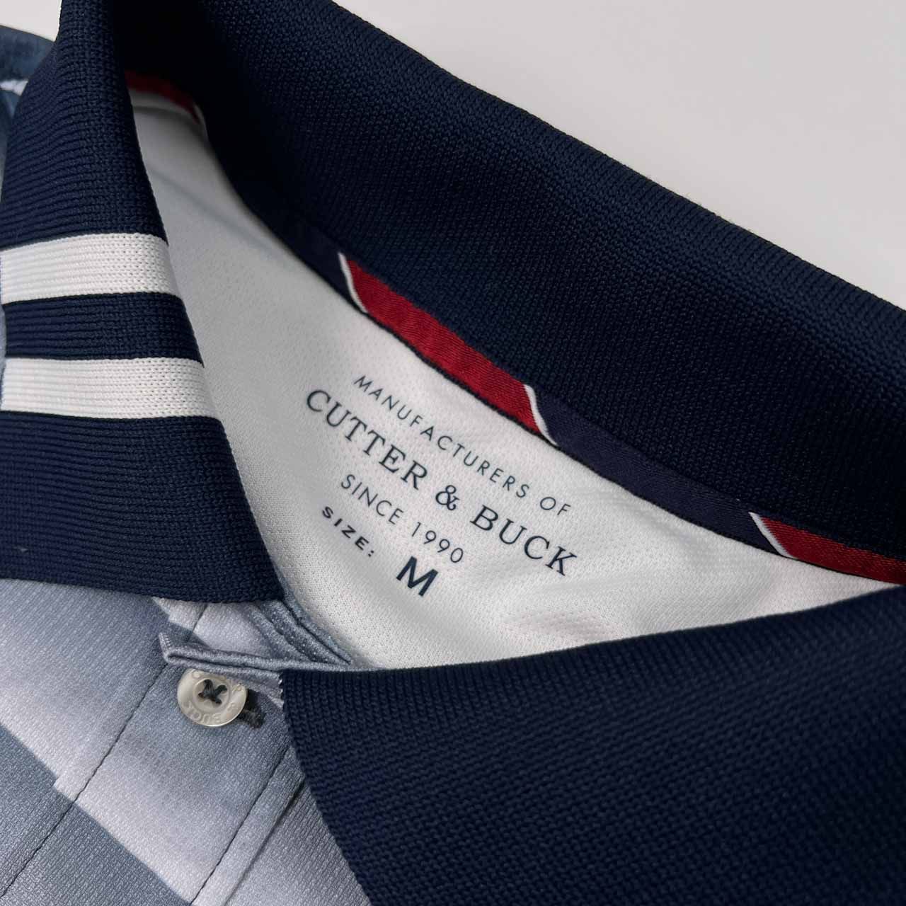 CUTTER & BUCK - ☆美品☆ CUTTER&BUCK カッターアンドバック ポロシャツ ボーダー CUTTER & BUCK カッターアンドバック グラデーション ボーダー柄