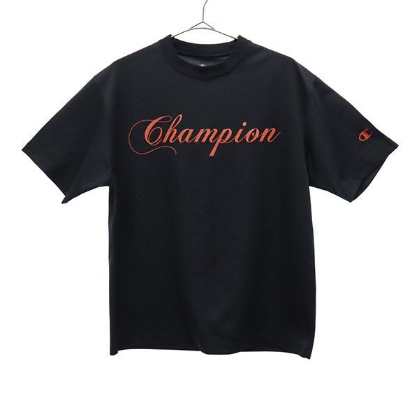 チャンピオン プリント 半袖 Tシャツ M ブラック Champion クルーネック メンズ 【中古】 【230602】 メール便可