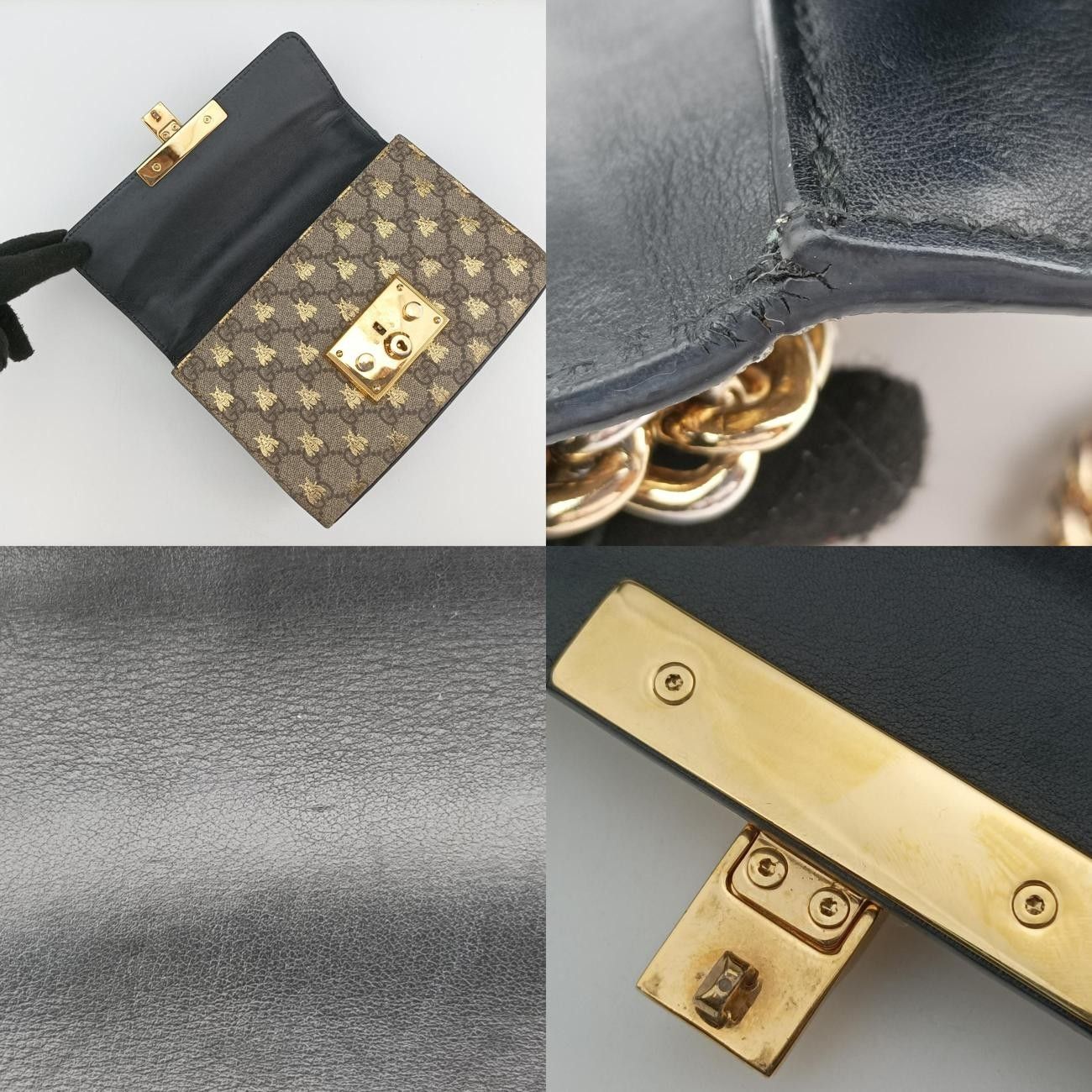 グッチGucciパドロックブラウンPVCコーティングキャンバス409487I030338852