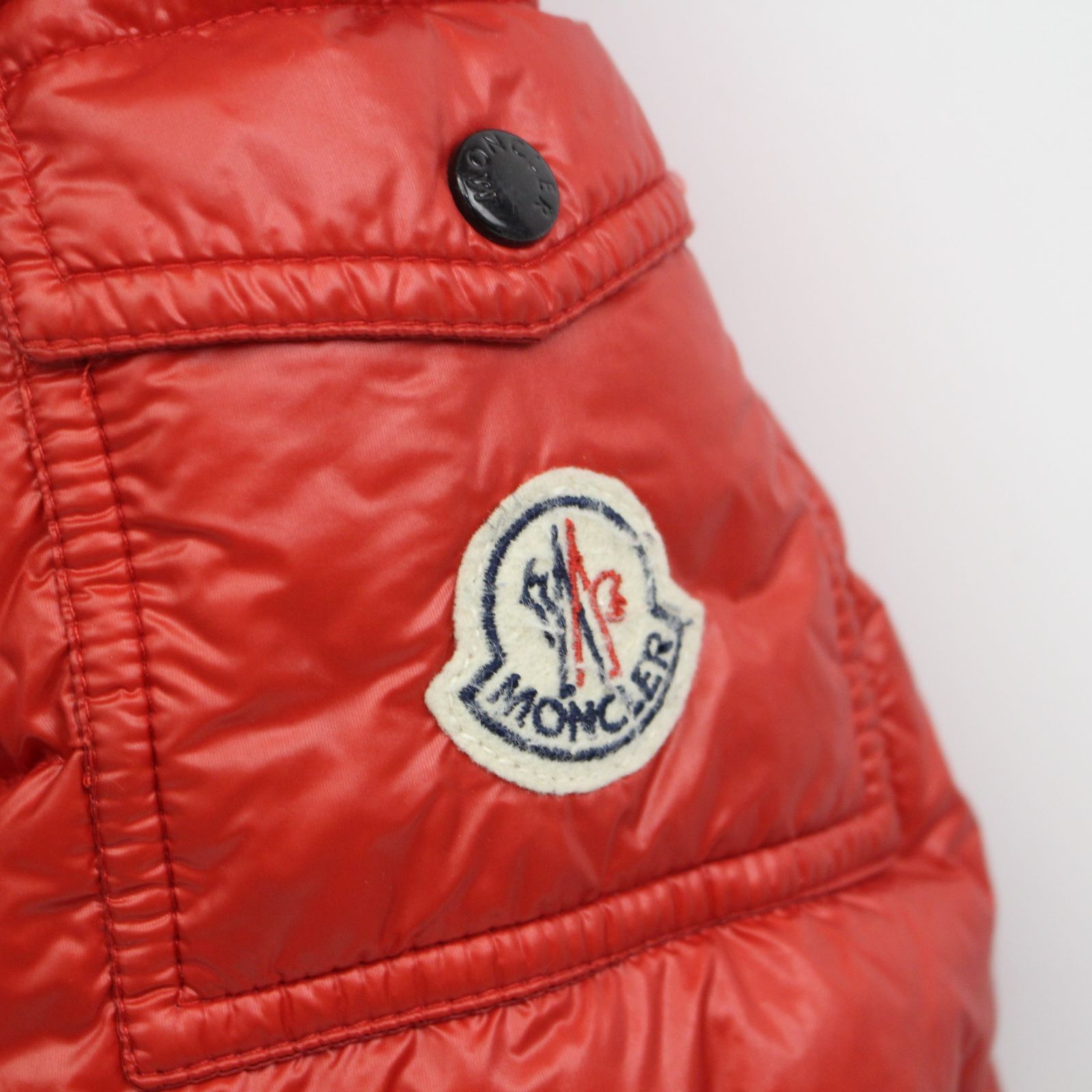 357)MONCLER モンクレール ダウン ジャケット レッド 赤 キッズ