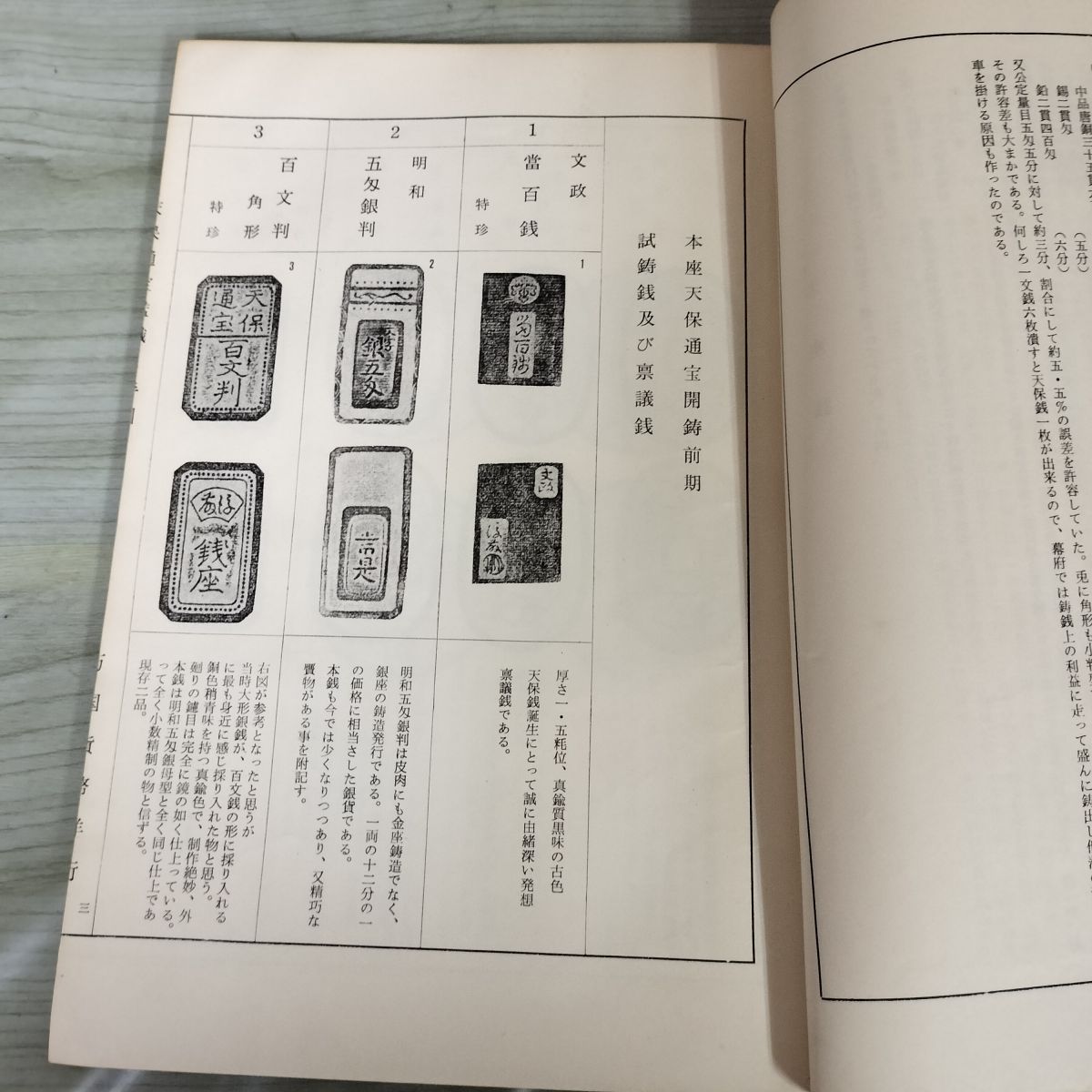 天保通寶鑑識と手引 天保通宝鑑識 小川吉儀 万国貨幣洋行 昭和46年