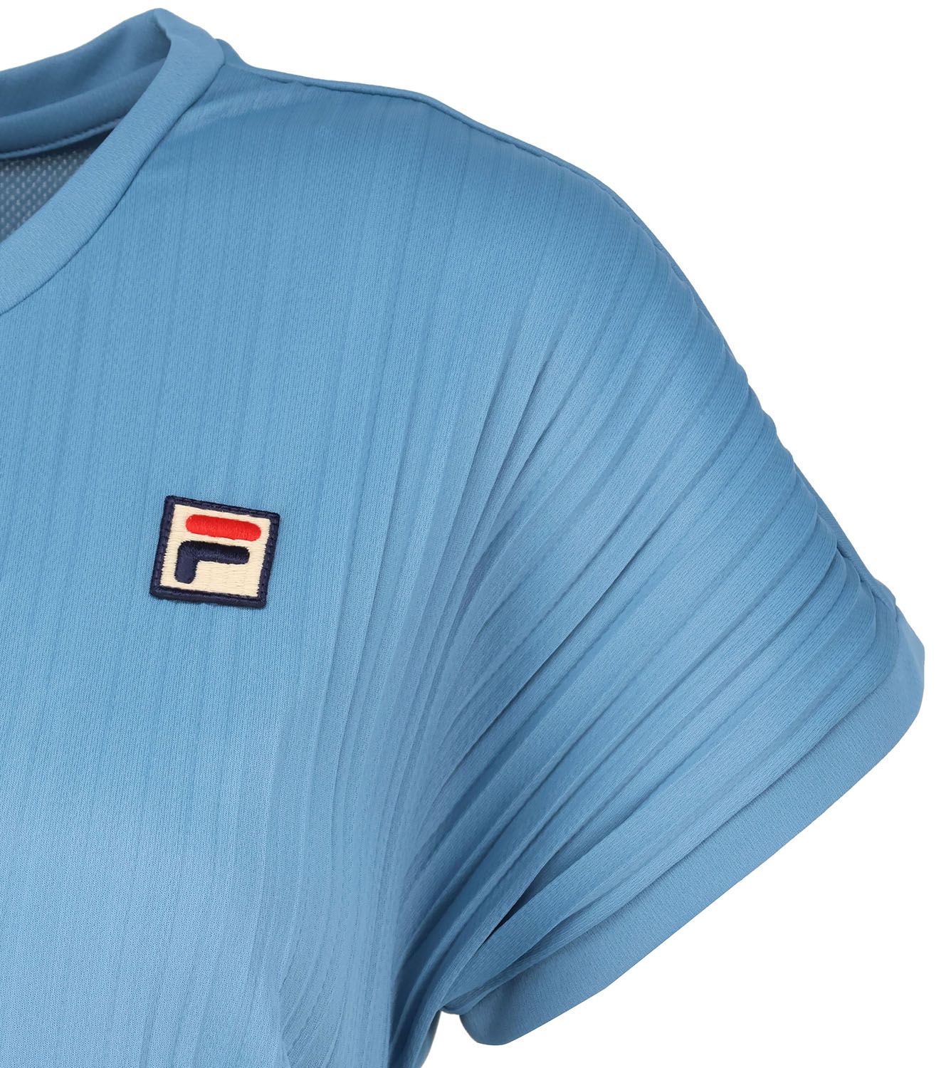 フィラ FILA テニス ゲームシャツ ウェア レディース ウィメンズ 女性 大人 半袖 Tシャツ トップス ウェア ロゴ ワンポイント プリーツ タック 部活動 クラブ スクール 練習 EL0204 20Z ネイビー LLC-HASEGAWATOSO_COM