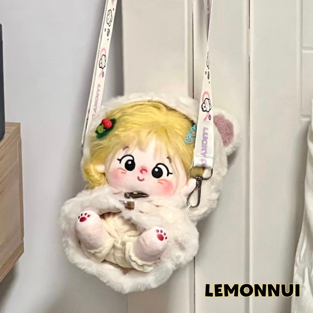 着せ替え ぬいぐるみ服 20cm ジャケット ダッフルコートもこもこ ぬい活 推し活 推しぬい 綿人形 棉花娃娃 ちびぬい服 ちびぐるみ 推し活 コットンドール cotton doll 白-B5303
