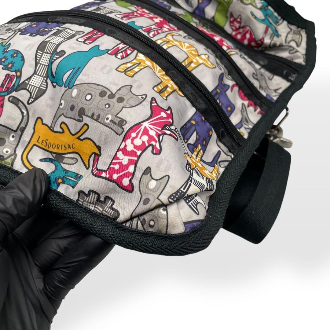 極美品 LeSportsac 2way トートバッグ ショルダーバッグ 猫柄
