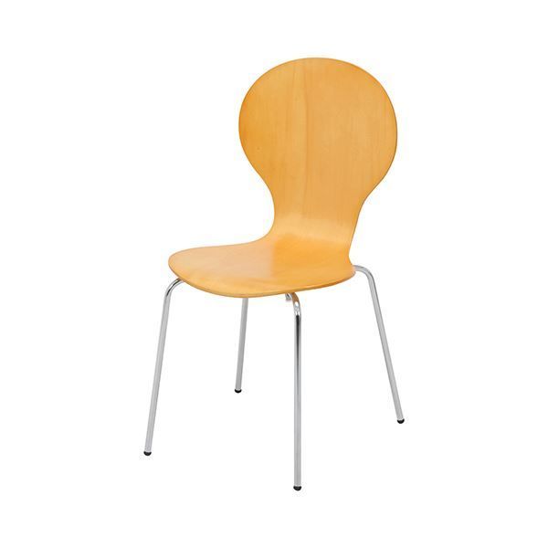 〔2脚セット〕 スタッキングチェア パーソナルチェア 約幅48cm ナチュラル スチール 省スペース仕様 エピチェア リビング ダイニング