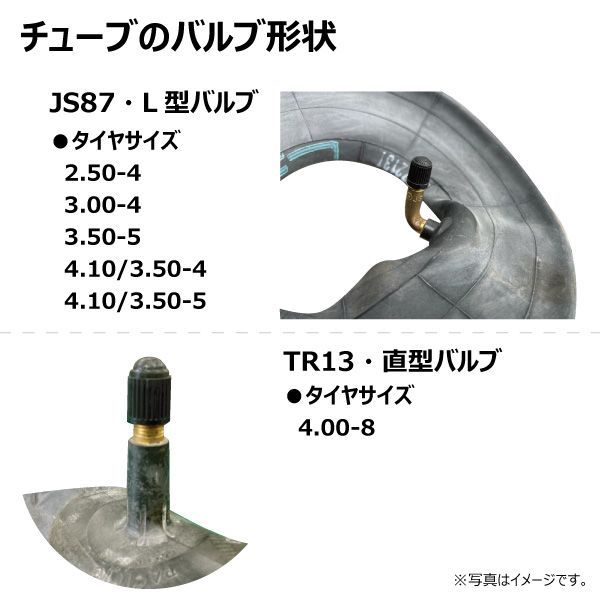 各2本 4.10/3.50-5 4PR タイヤ チューブ セット HFT-205 DURO デュロ 海外サイズ 花柄 荷車 台車 ハンドカート  外径約290mm 幅約95mm 410/350-5 - メルカリ