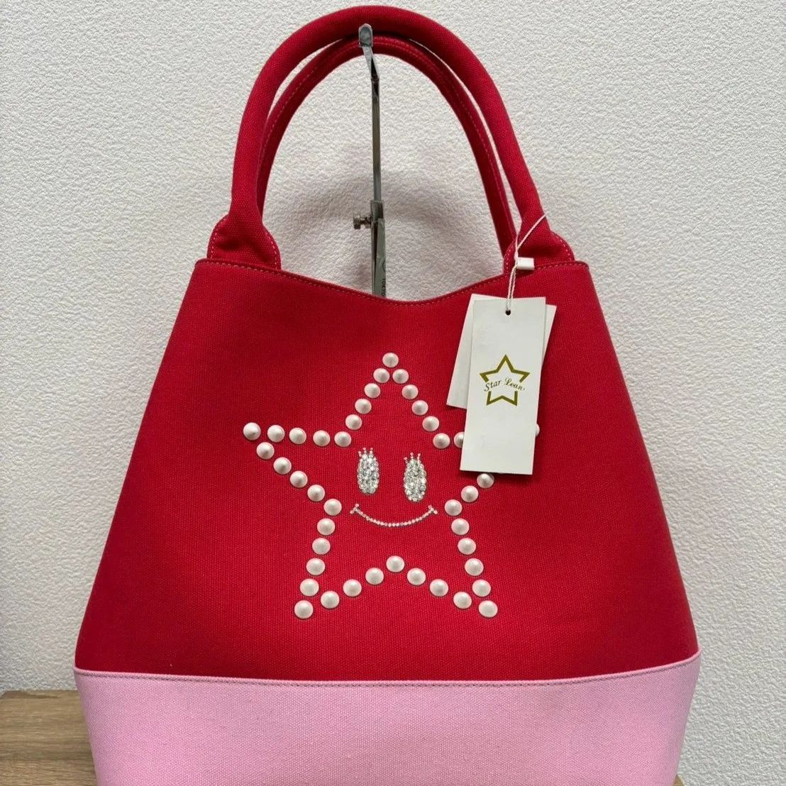 Star Lean スターリアン スマイルスタースタッズ トートバッグ レッド