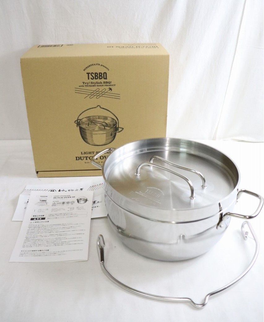 ☆美品☆村の鍛冶屋 TSBBQ ライトステンレス ダッチオーブン10 【公式